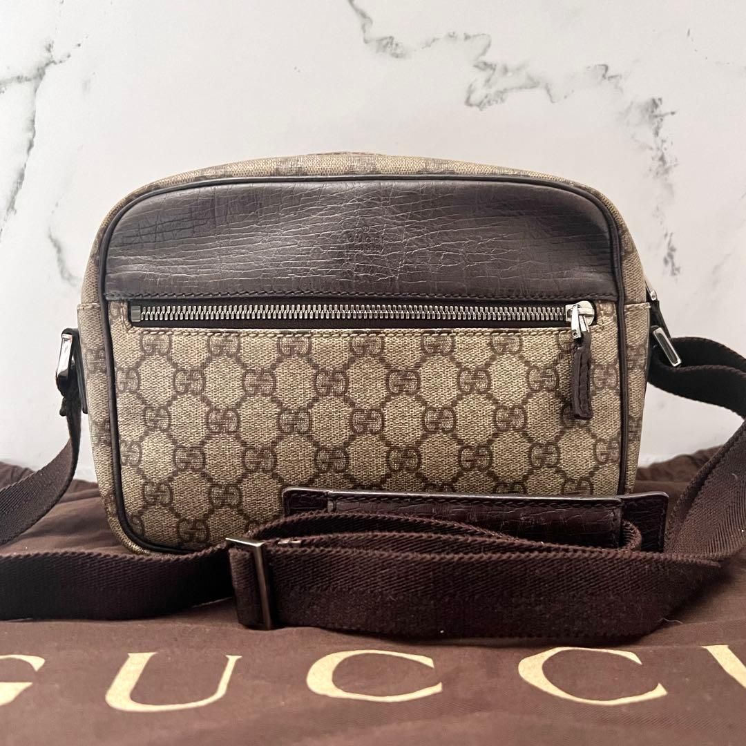 グッチ GGスプリーム カメラバッグ クロスボディバッグ 114291