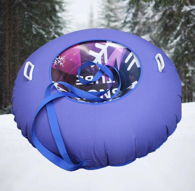 120CMの空気入りスキー サークル耐摩耗性雪面玩具の空気入り布カバー 牽引リング 干ばつ雪面雪場を厚くする