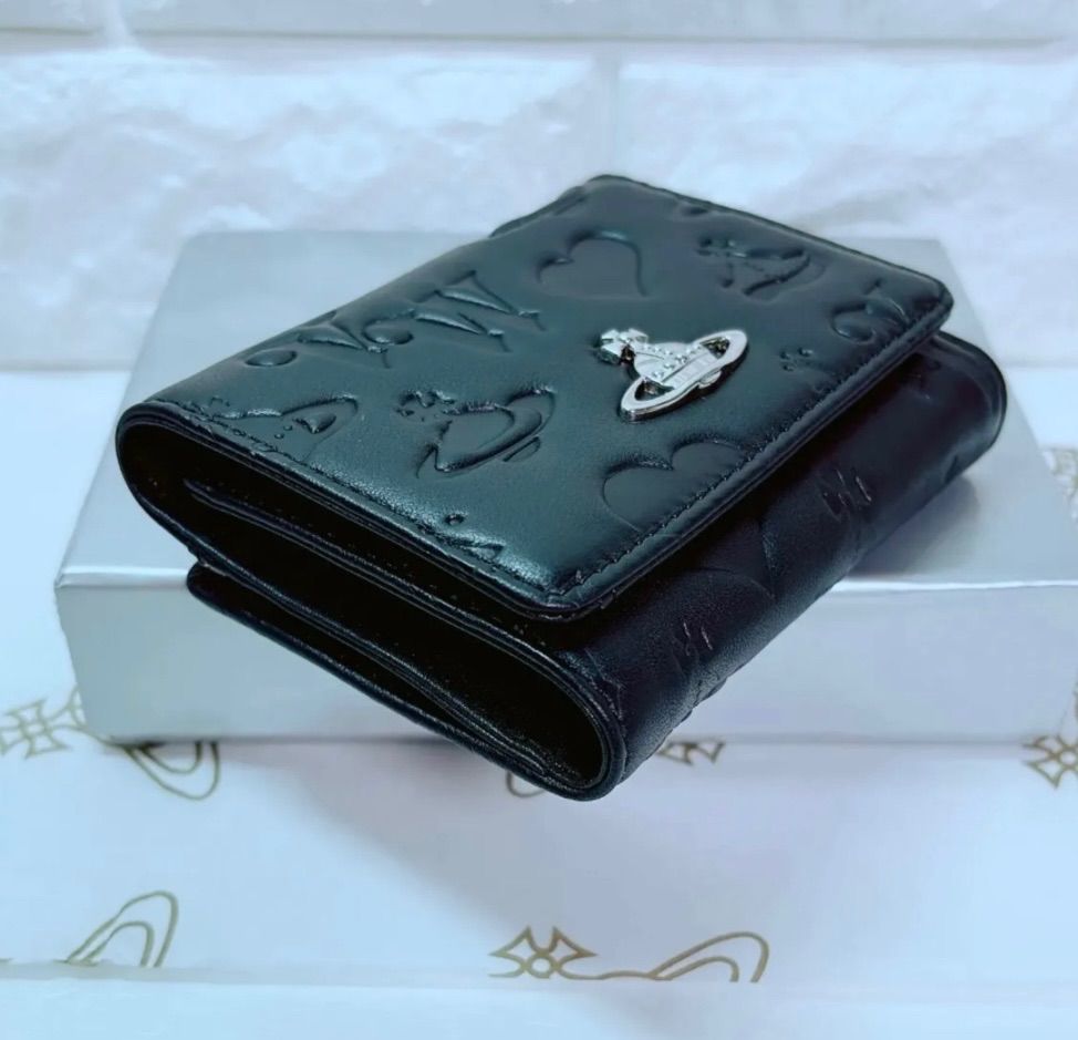新作‎登場?ショッパー付】Vivienne Westwood 3つ折り財布 ブラック
