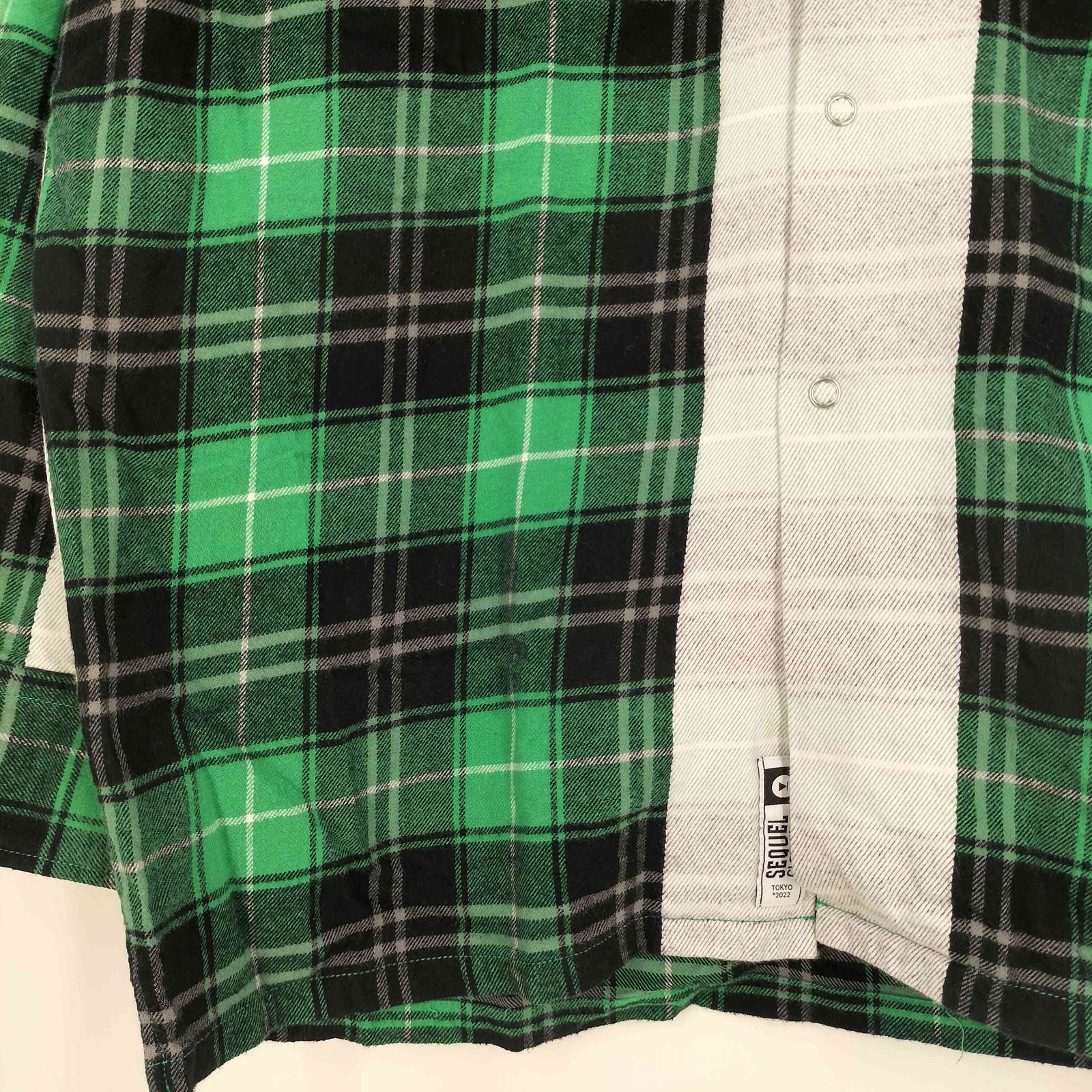 シークエル SEQUEL LINE CHECK SHIRT メンズ JPN：L