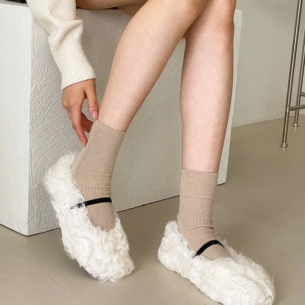 ファー スリッパ