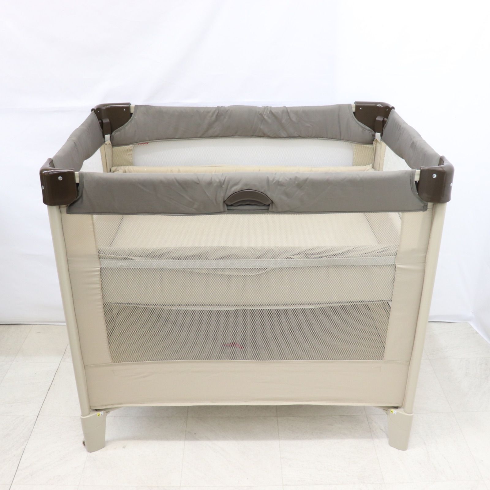 Aprica アップリカ ココネルエアー ブラウン 折り畳み ベビーベッド 寝具 ベビー用品 ラクルベビー館