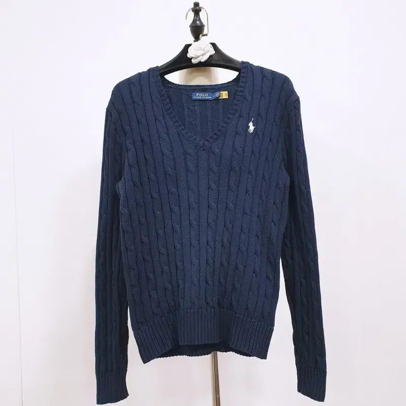 ポロラルフローレン レディース Vネック ケーブル コットン ニット