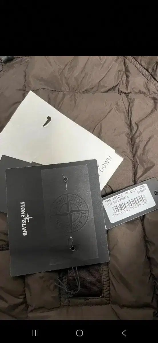STONE ISLAND ストーンアイランド 19FW クリンクルレップス ダウンジャケット ロング丈 A級 DARK BROWN 色 Lサイズ
