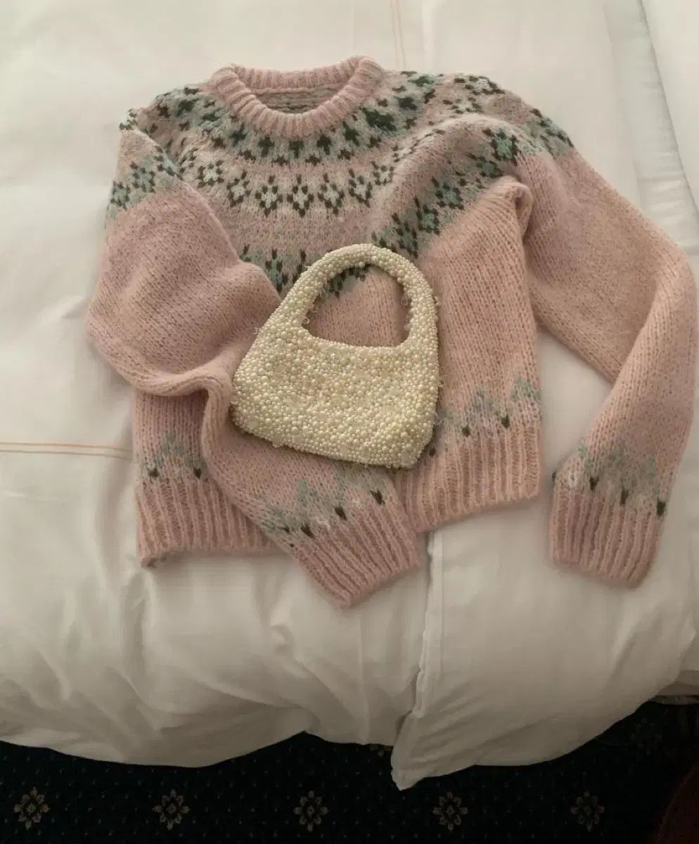 pyt プリティ ヤング シング ノルディック ニット ピンク