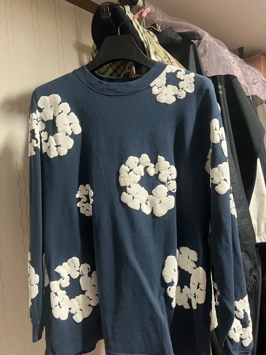 DENIM TEARS デニムティアーズ ロングスリーブ ネイビー L