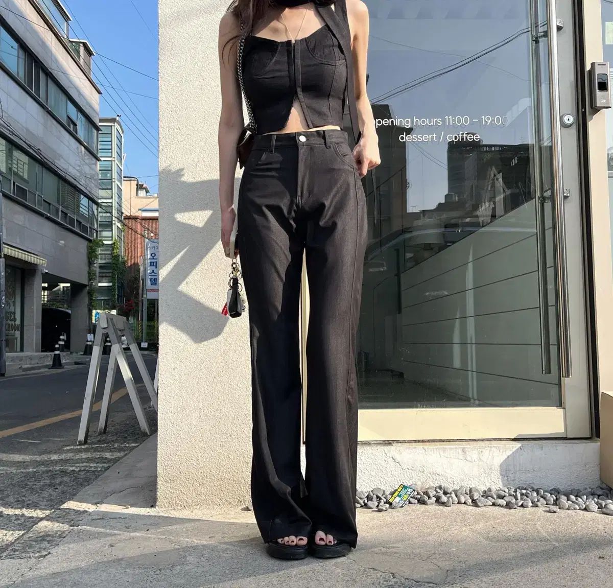 フリップ コーデ セット ブラックデニム s