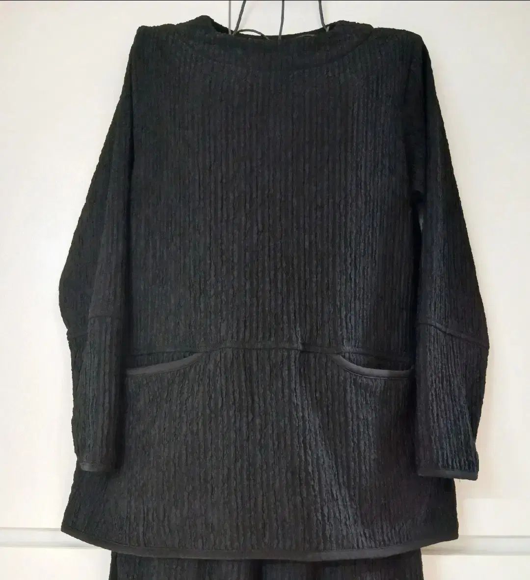 プリーツ 起毛 上下 セット 66 通常77まで ネイビー