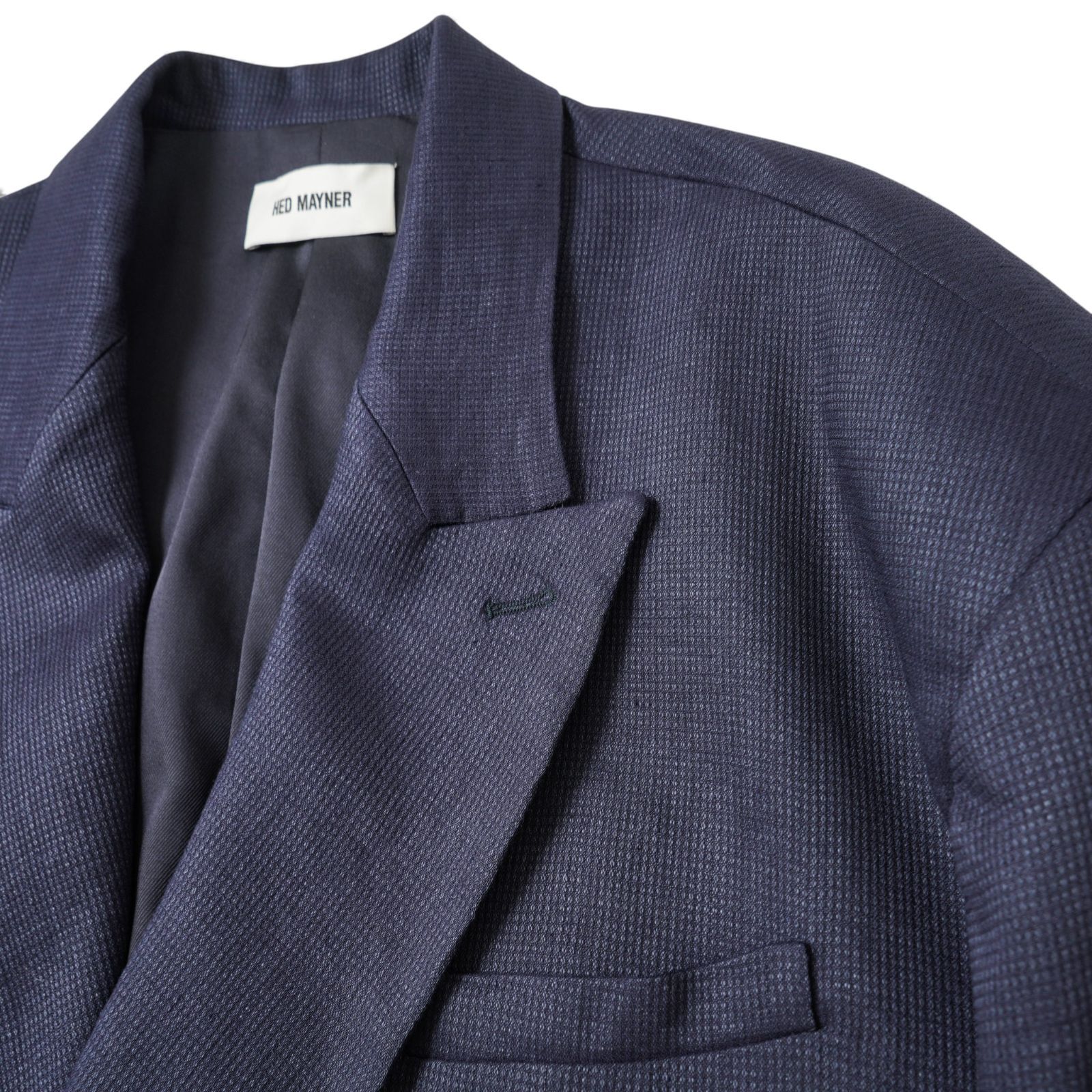 HED MAYNER ヘドメイヤー ダブル テーラードジャケット オーバーサイズ ネイビー サイズXS ODELLYA_COM