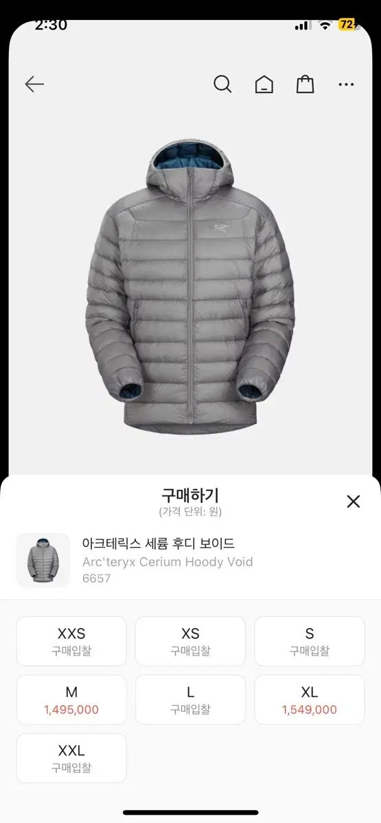 ARC TERYX Cerium アークテリクス セリウム lt スモーク m