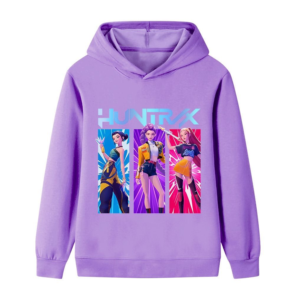 KPOPガールズ! デーモン・ハンターズ 長袖パーカー紫パープル ハントリックス薄手トップス 110 120 130 140 150 160 女の子 服  キッズ子供 アニメ 映画 demon hunters 韓国 TS B1221 - メルカリ K-POP ガールズ！デーモン・ハンターズ 女の子 男の子ジャケット 長袖 カーディガン 応援服 アニメ カジュアル 衣装 日常着