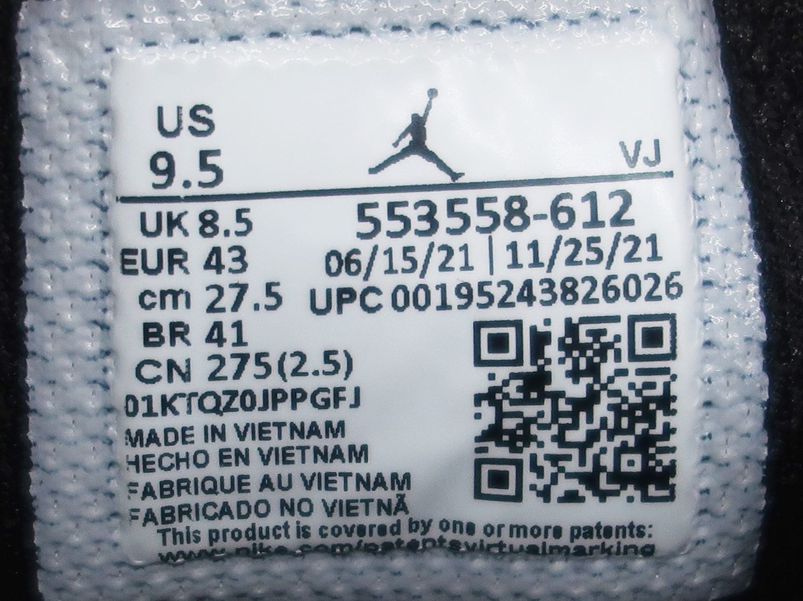  NIKE ナイキ AIR JORDAN 1 LOW エア ジョーダン ロー BRED TOE 553558 612 スニーカー 27 5㎝ スニーカー 靴