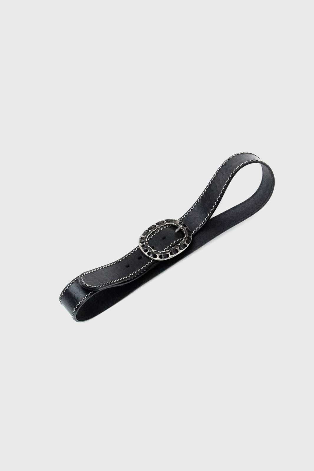 BLACK BUCKLE LEATHER BELT