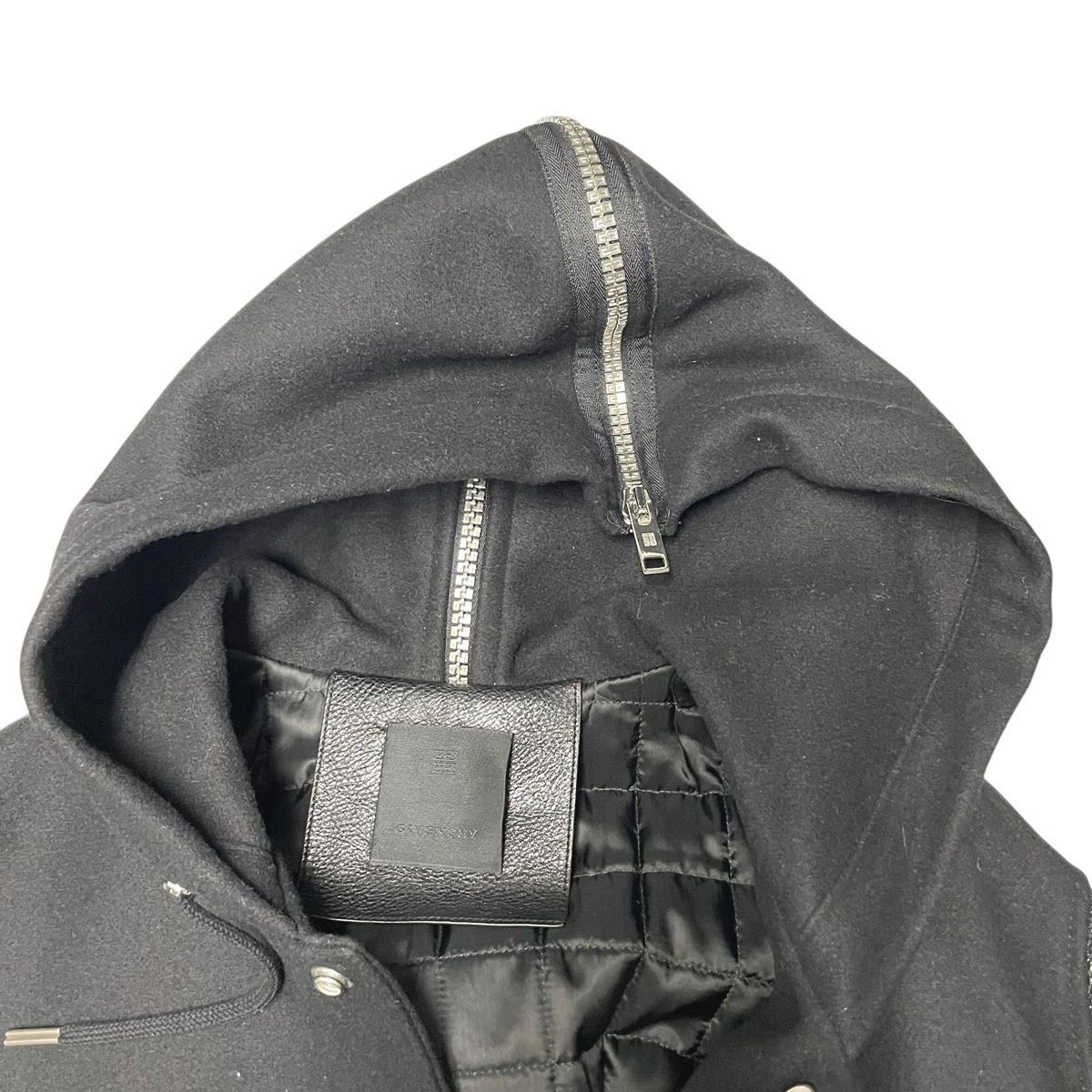 中古】 Givenchy ジバンシィ バーシティブルゾン フード付き 