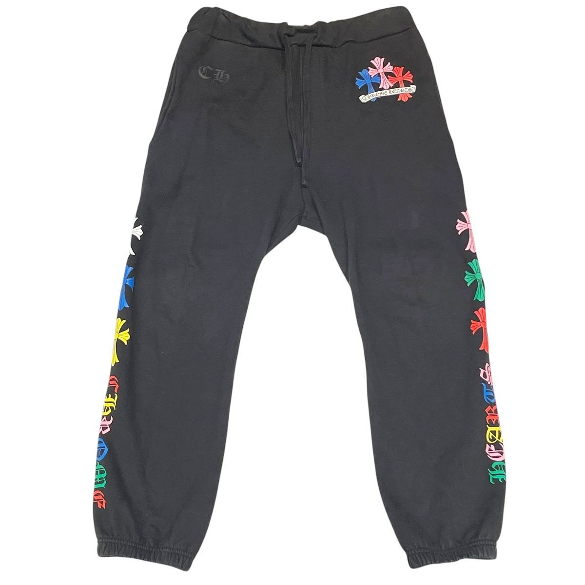 CHROME HEARTS クロムハーツ マルチ クロスプリント スウェットパンツ M 黒 ブラック メンズ 25031913 MK