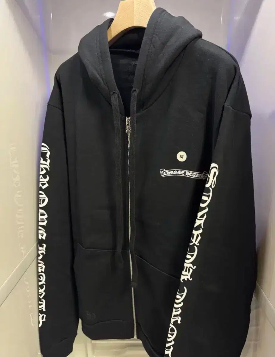 CHROME HEARTS クロムハーツ スクロールロゴ フーディー ジップアップ 新モデル M インボイス O