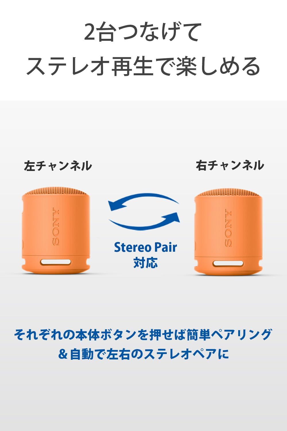 ソニー Bluetoothスピーカー SRS-XB100 2台セット ステレオ 【公式通販】