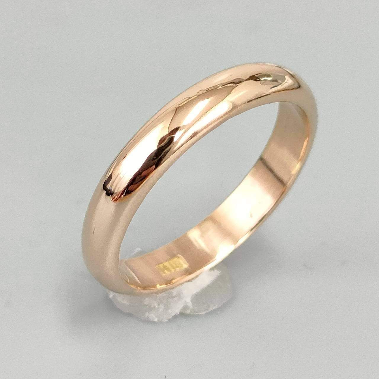 18金 K 18 男女兼用 シンプル 鏡面 甲丸リング 3.69ｇ 12号 D 466