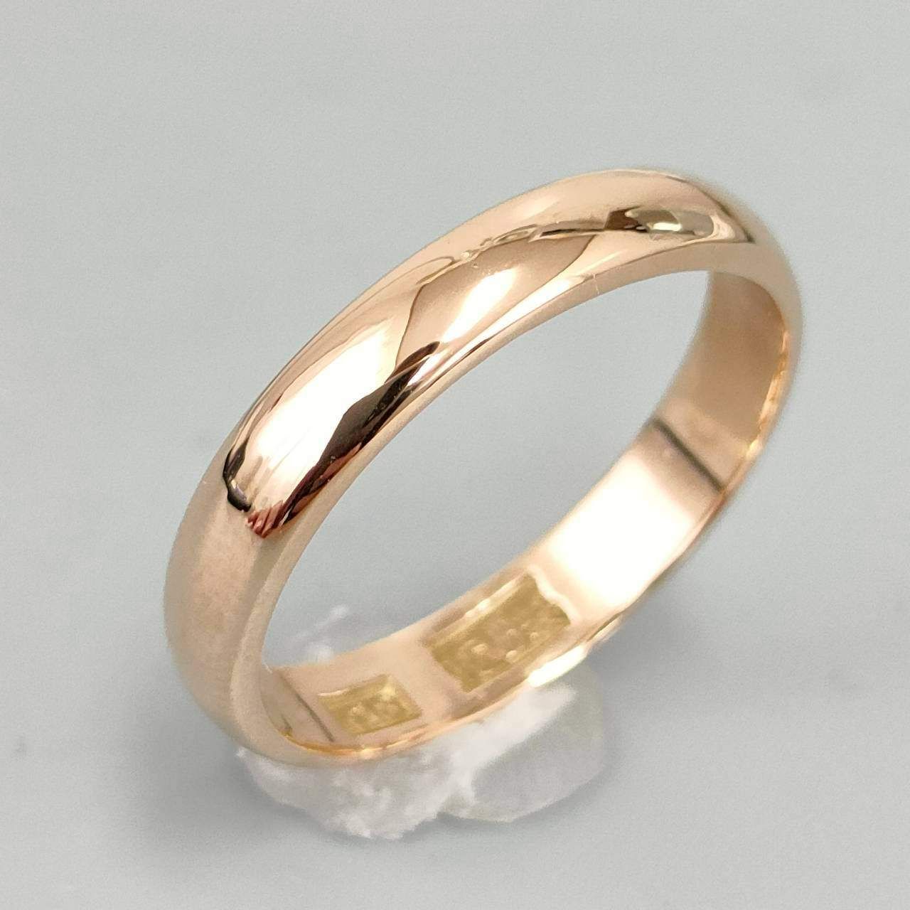 18金 K 18 男女兼用 シンプル 鏡面 甲丸リング 2.23ｇ 7号 D 468