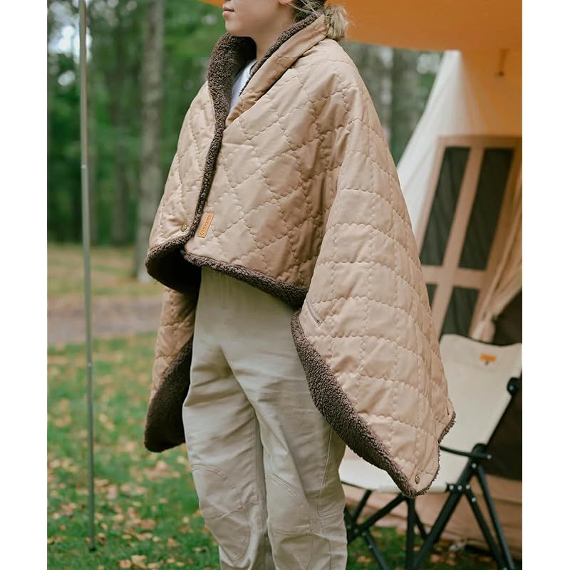 S more スモア コロネブランケット ブランケット アウトドア キャンプ 難燃 撥水加工 2WAY ブラウン