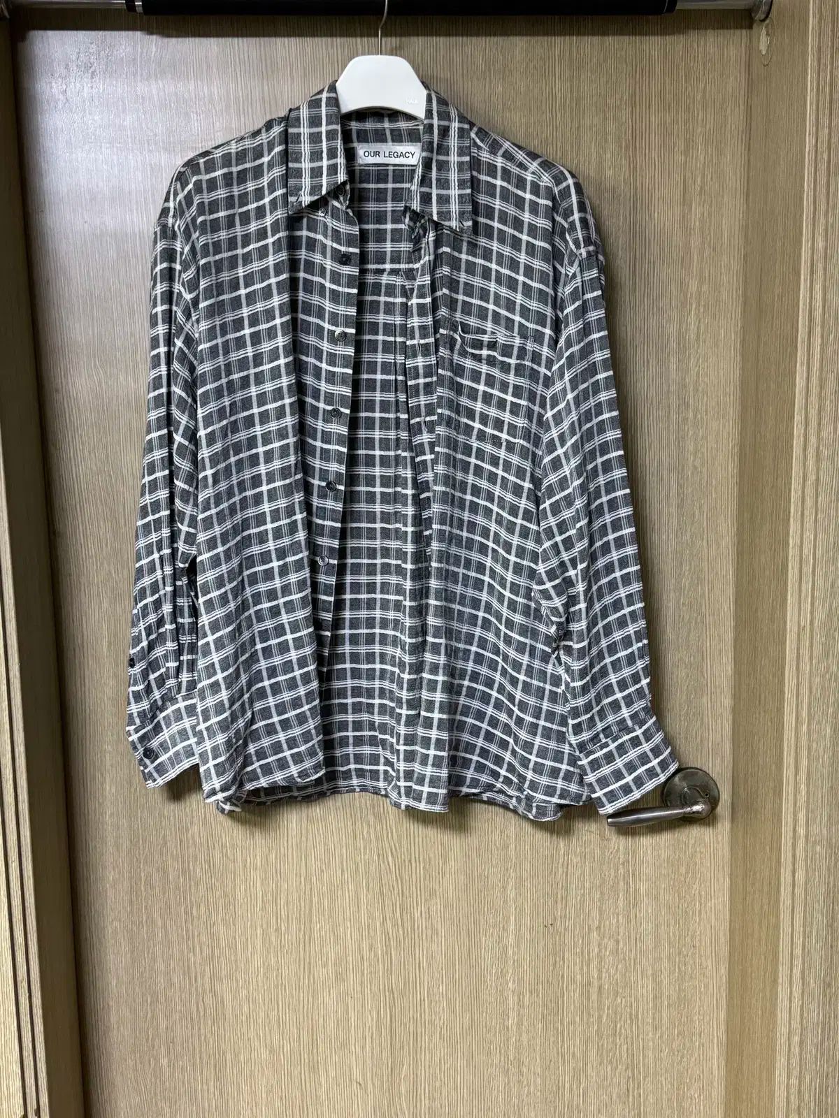 OUR LEGACY アワーレガシー ボローBDシャツ グレー CHECK