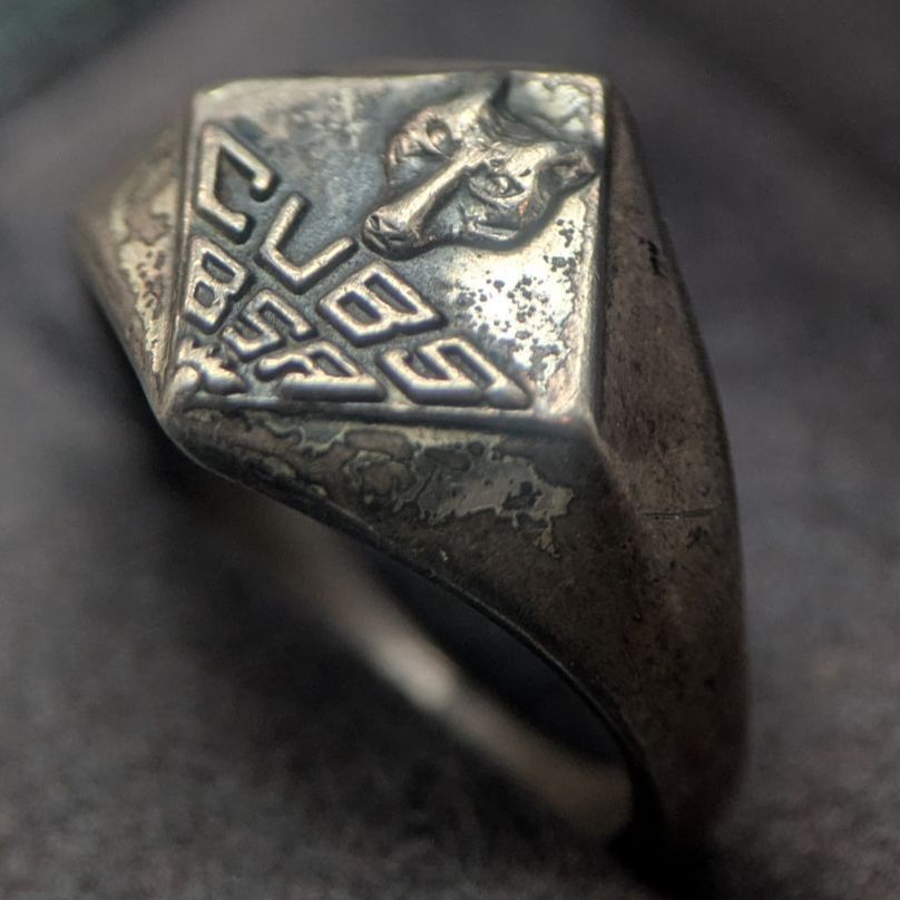 BSA カブスカウト CUBS シルバーリング 13号 4 7 g オオカミ紋章 ヴィンテージ アメリカ製 米国