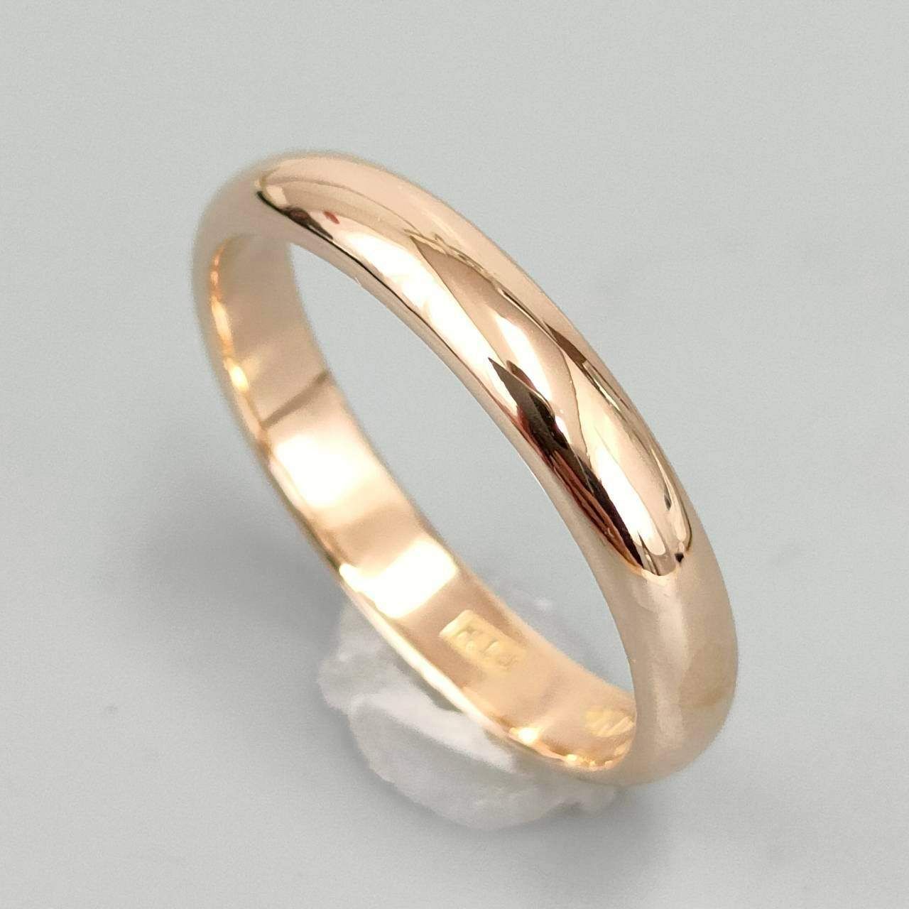 18金 K18 男女兼用 シンプル 鏡面 甲丸リング 3.03g11~12号 D469