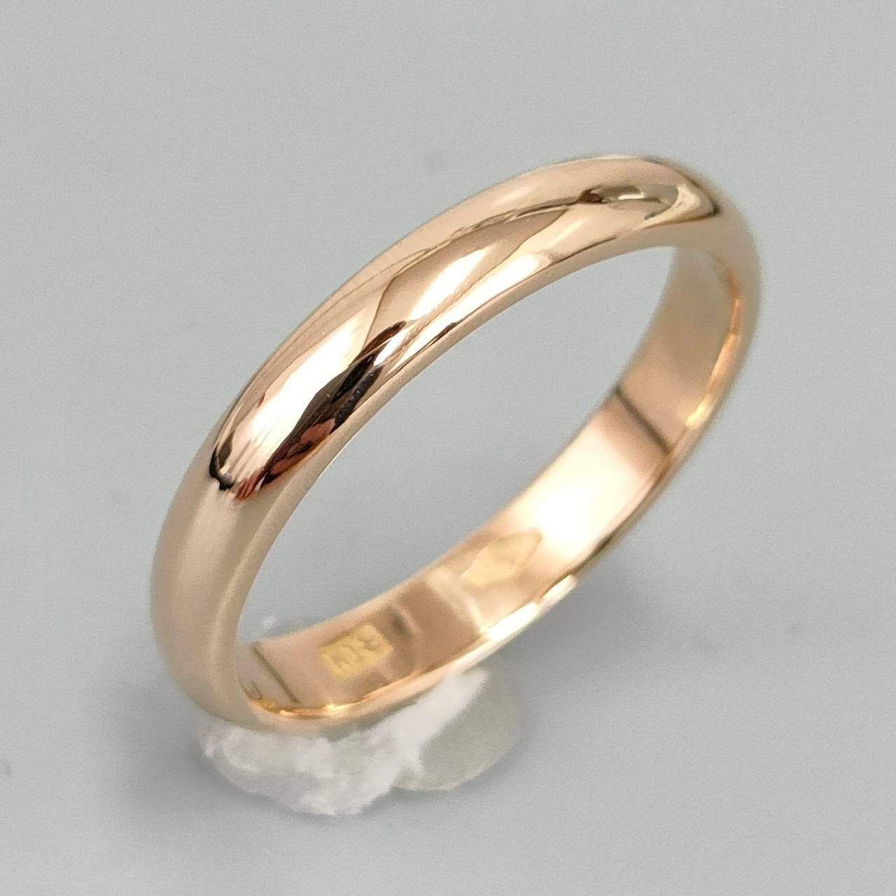 18金 K 18 男女兼用 シンプル 鏡面 甲丸リング 3.03ｇ11～12号 D 469