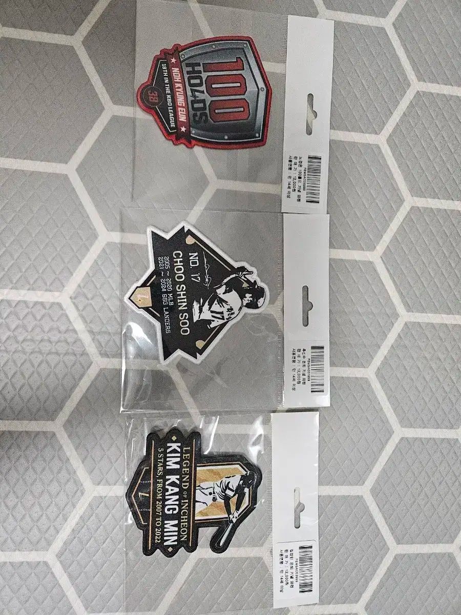 プロ野球 ノ ギョンウン チュ シンス キム ガンミン ワッペン セット