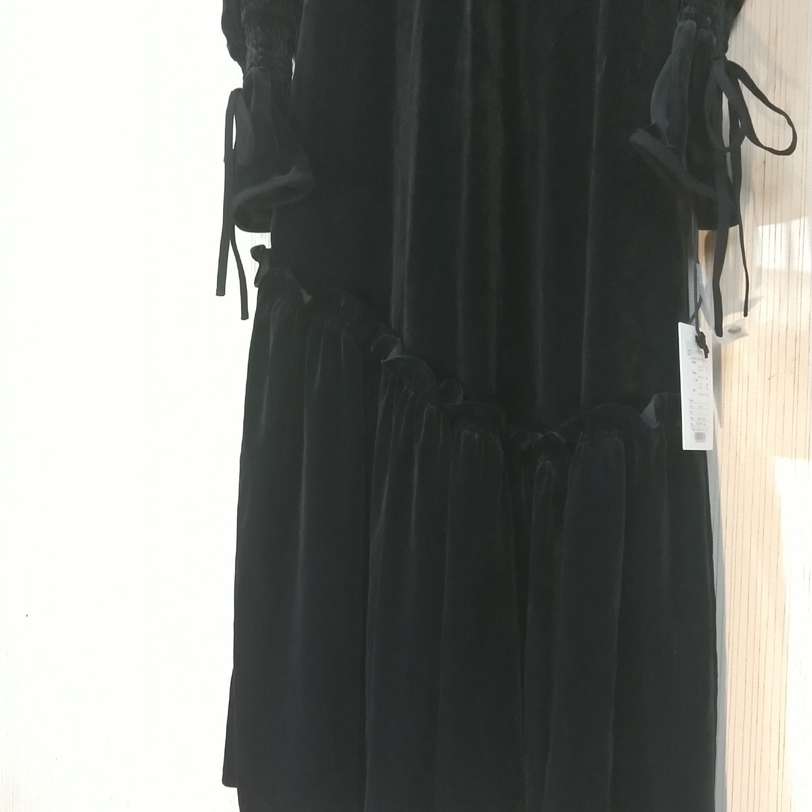  lux velour lace midi dress ベロア ワンピ ス black Her lip to Sサイズ 長袖 七分袖 その他