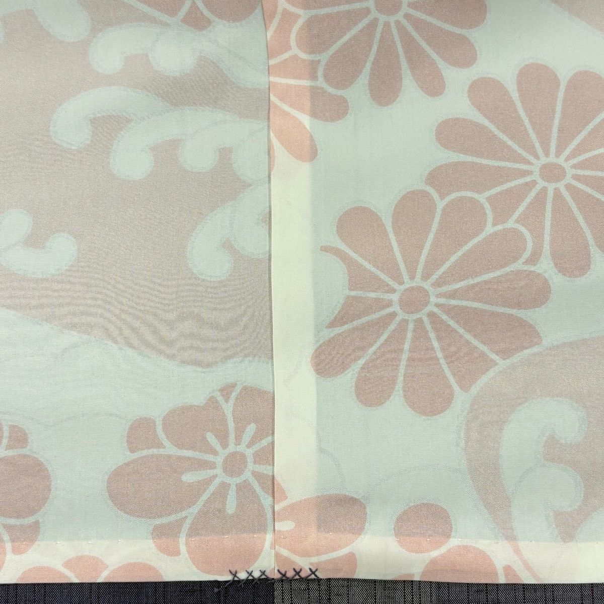  道中着 身丈119 cm 裄丈65 M 和装コート 着物衿 紬地 縞 紫 正絹 羽織 着物 浴衣