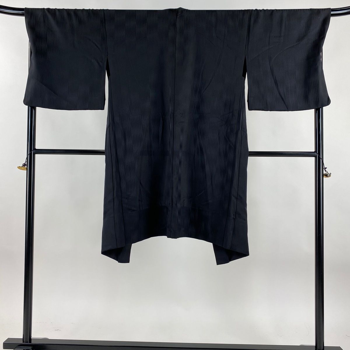 羽織 身丈109 cm 裄丈69 5 L コシノジュンコ 地紋 黒 正絹