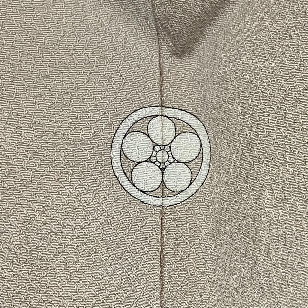  訪問着 身丈156 cm 裄丈65 5 M 袷 波 金糸 金彩 ベージュ 正絹 秀品 一つ紋 訪問着 付け下げ 着物