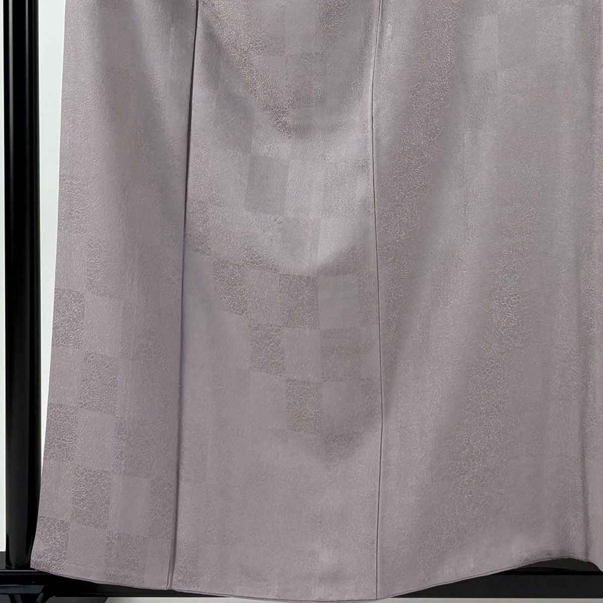 色無地 身丈158 5 cm 裄丈64 M 袷 地紋 薄小豆 正絹 秀品 一つ紋