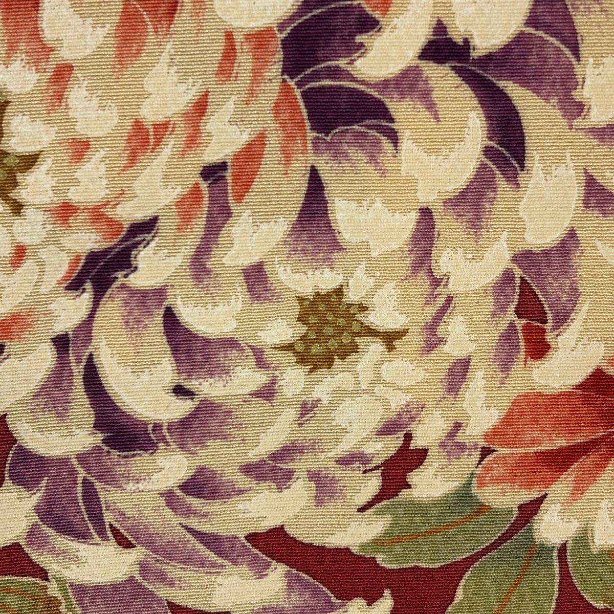  振袖 身丈160 cm 裄丈65 M 袷 牡丹 紅葉 金彩 赤 正絹 秀品 振袖 着物