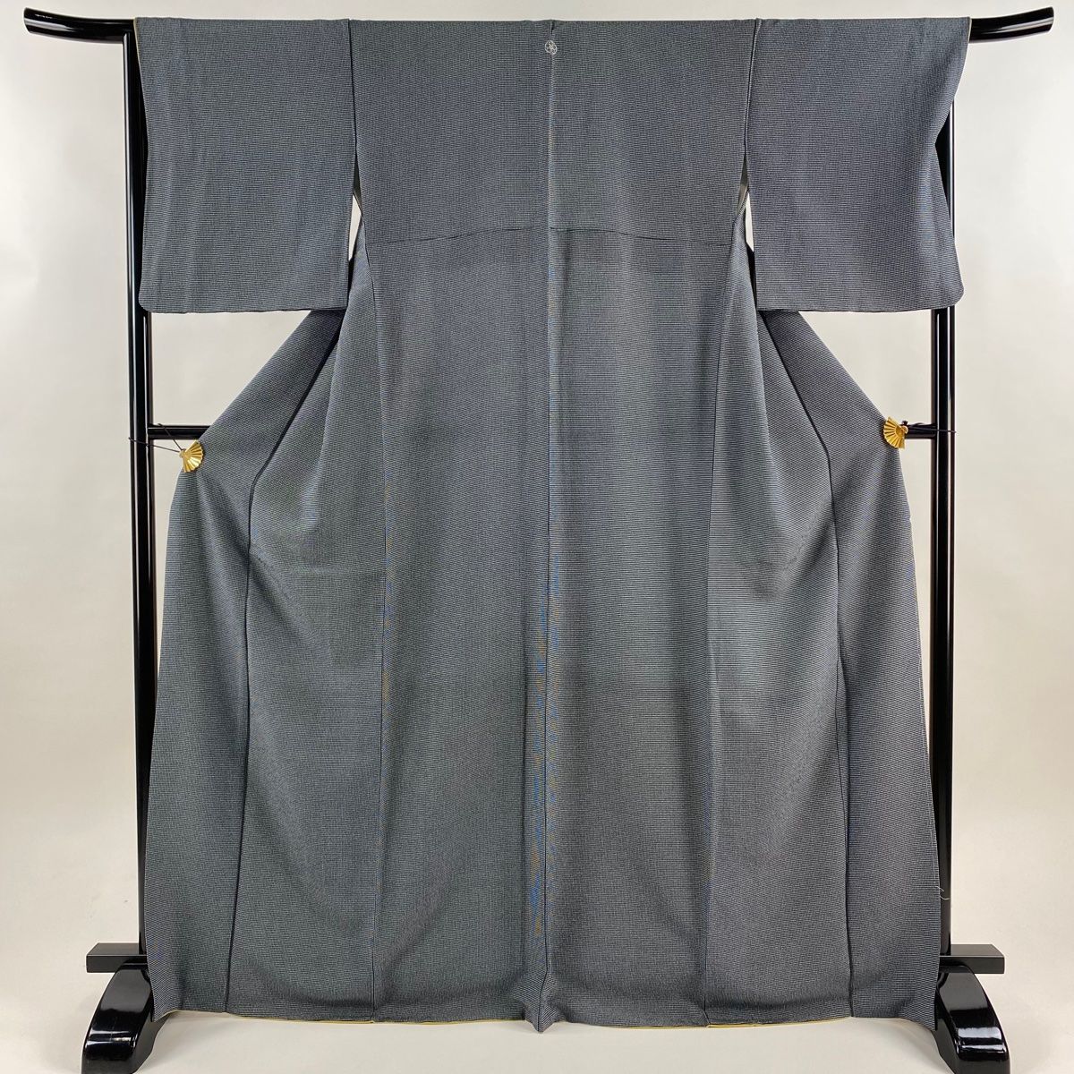 江戸小紋 身丈171 cm 裄丈67 M 袷 角通し 濃紺 正絹 秀品 一つ紋