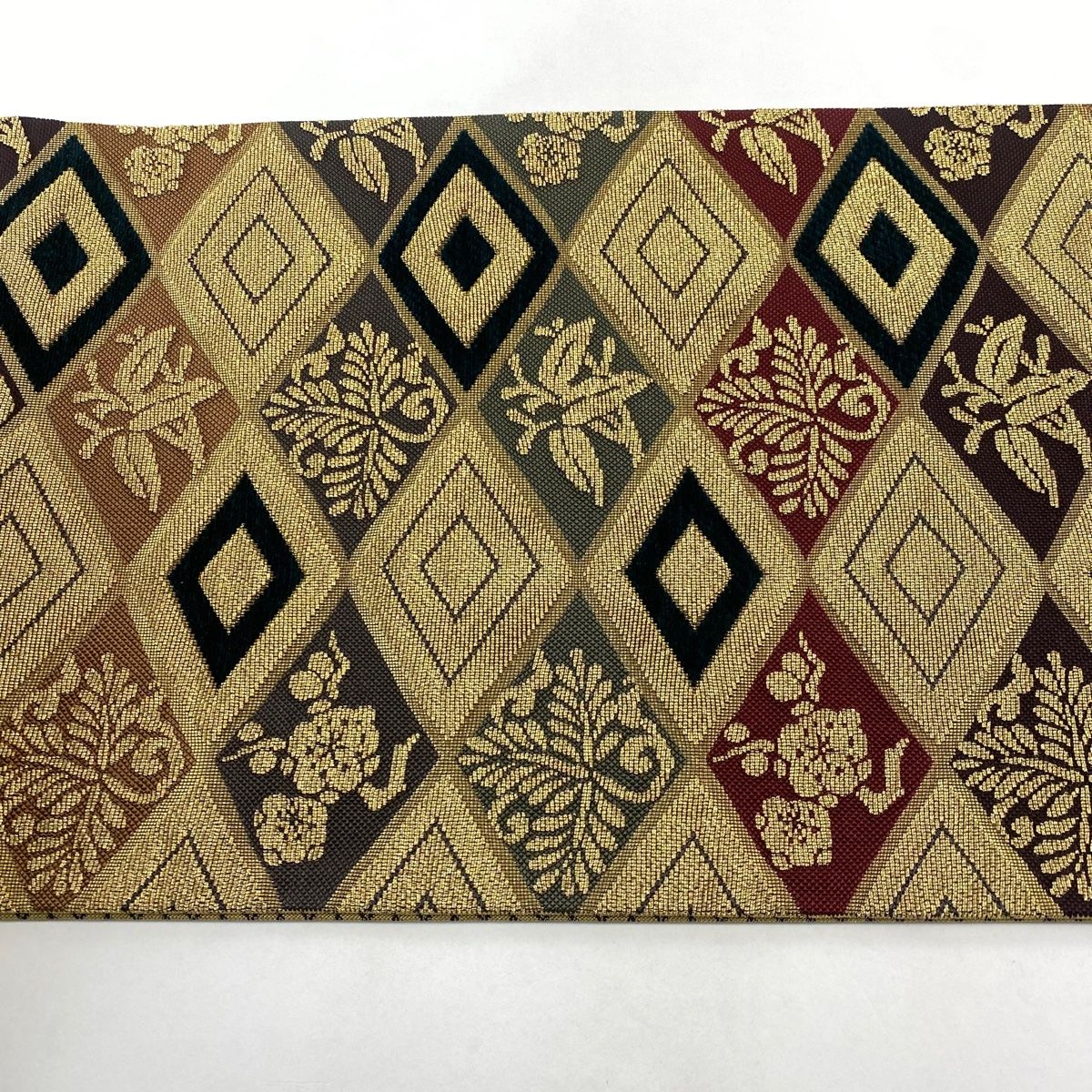 美品】 袋帯 逸品 誉田屋源兵衛 落款 菱文 松竹梅 金糸 金華燦 金色 六