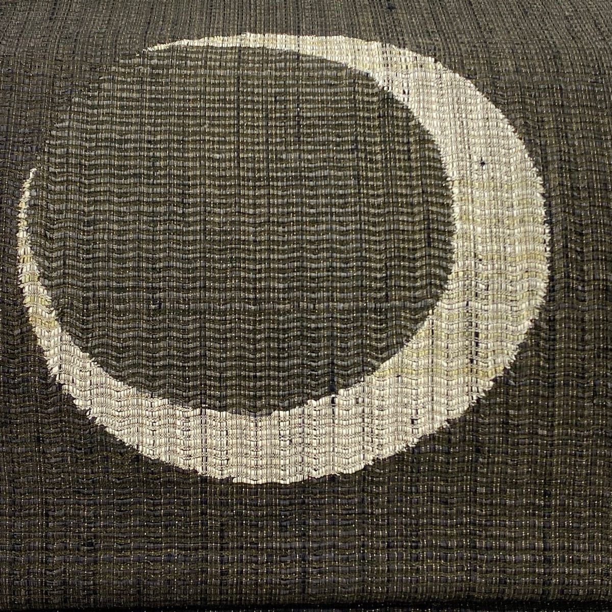 名古屋帯 八寸名古屋帯 松葉仕立て 月 金糸 灰紫 正絹