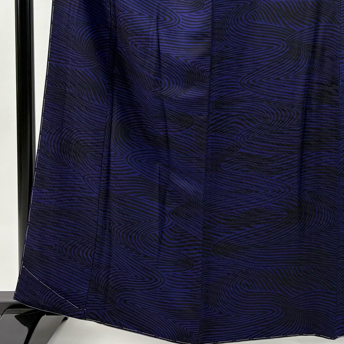 小紋 身丈164 5 cm 裄丈63 S 袷 斉藤三才 落款 流水 地紋 紫 正絹 小紋 着物 着物 浴衣