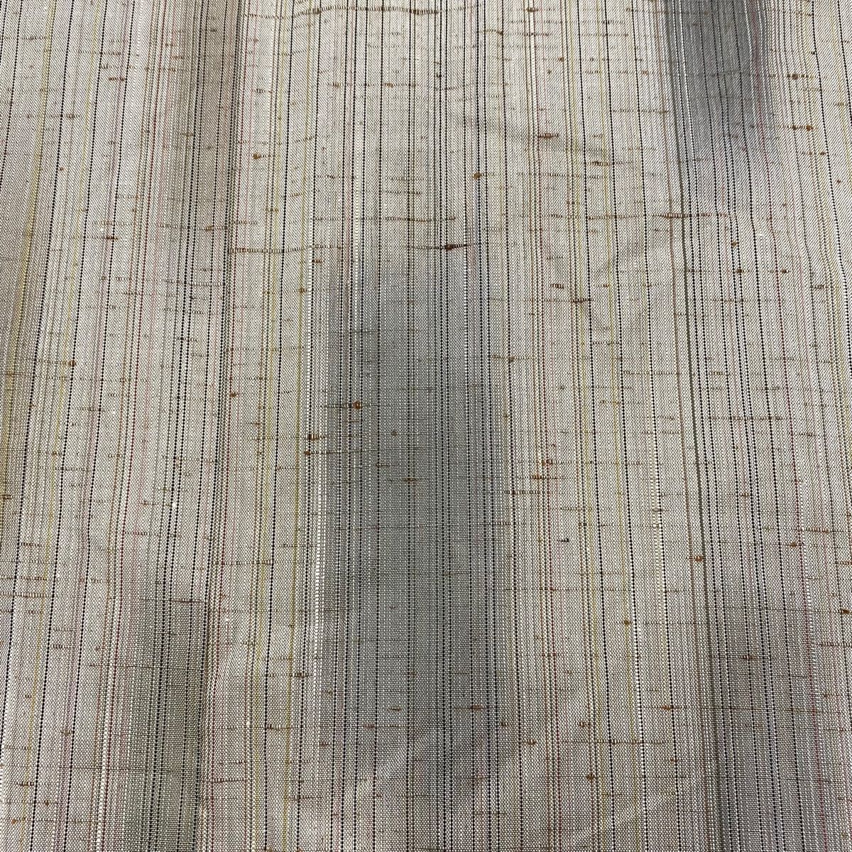  紬 身丈161 5 cm 裄丈66 M 袷 縞 幾何学 灰茶 正絹 紬 着物