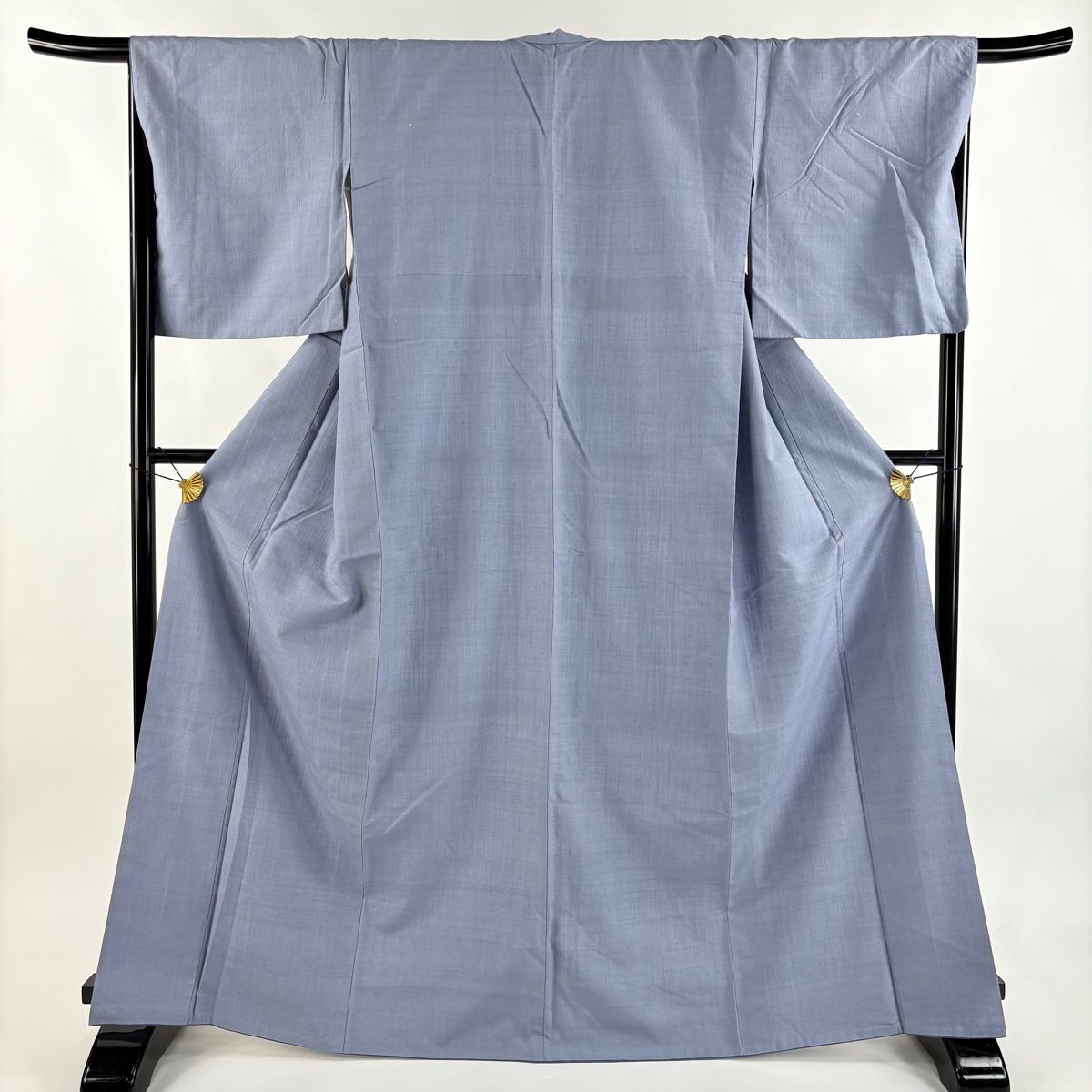 紬 身丈167 cm 裄丈68 L 袷 やまと 青灰色 正絹
