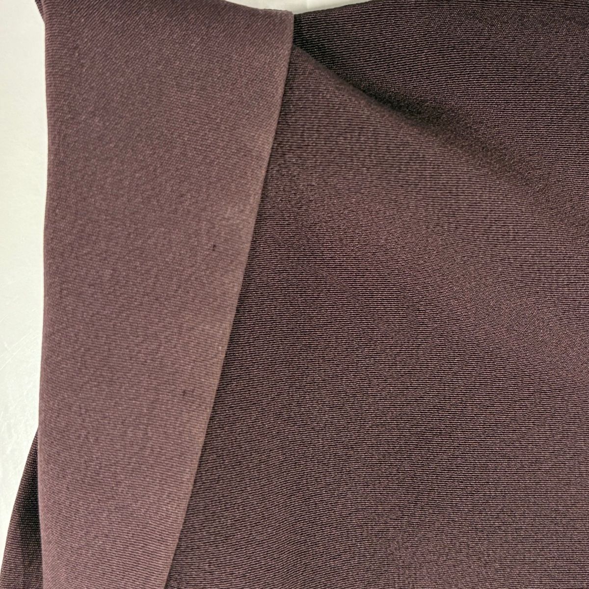  訪問着 身丈153 cm 裄丈66 M 袷 落款 樹木 金彩 濃紫 正絹 訪問着 付け下げ 着物