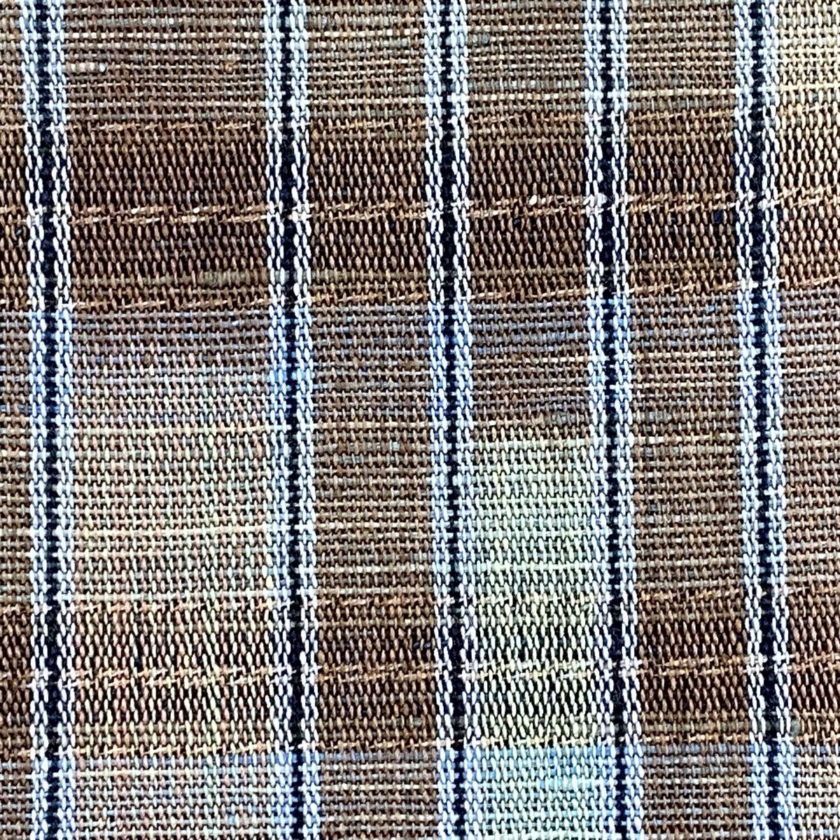 名古屋帯 越前竹紙布 縞 青灰色 綿