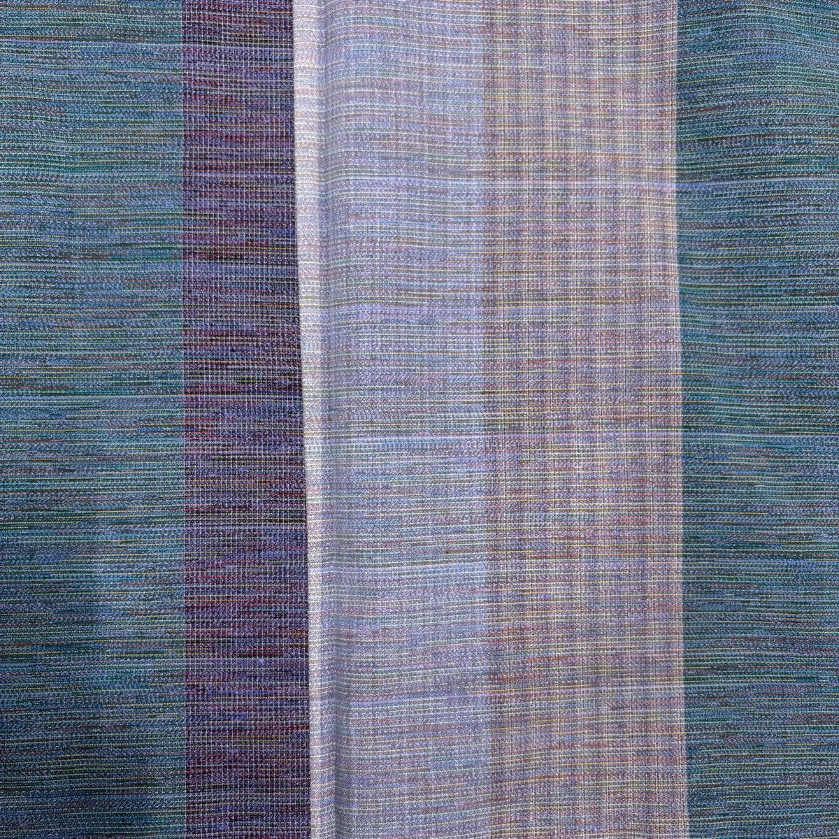  紬 身丈166 5 cm 裄丈66 M 袷 縞 灰紫 正絹 秀品 紬 着物
