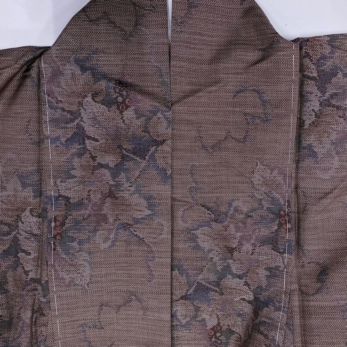  紬 身丈163 cm 裄丈63 S 袷 やまと 葉と実 茶色 正絹 秀品 紬 着物