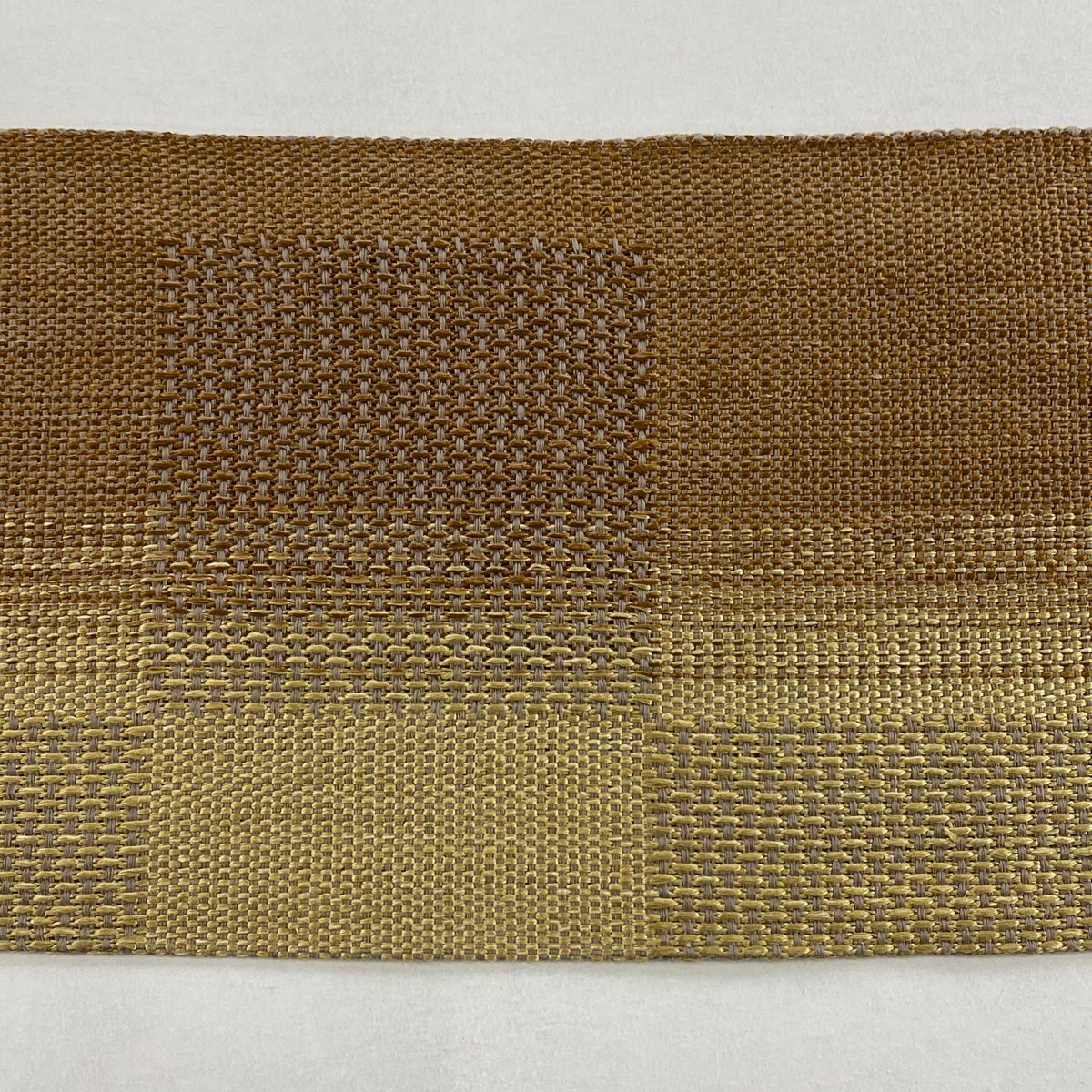  名古屋帯 秀品 紬地 格子 幾何学模様 ベージュ 正絹 名古屋帯 帯