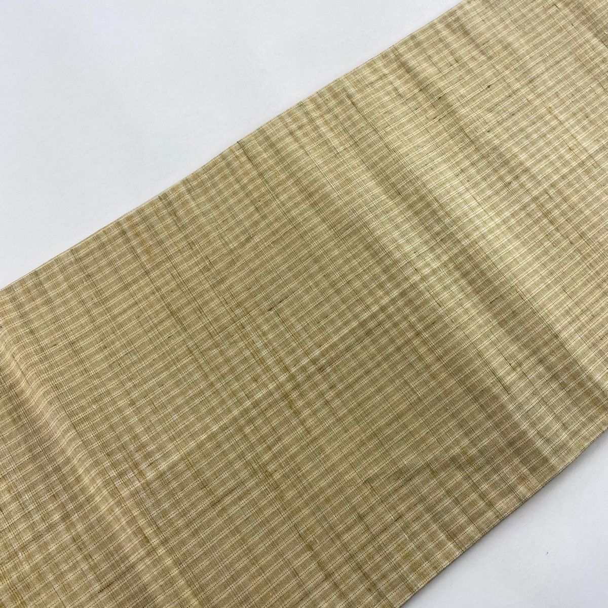  袋帯 秀品 紬地 鳥 草花 金銀糸 ベージュ お太鼓柄 正絹 袋帯 帯