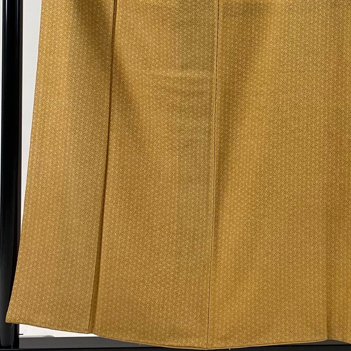 江戸小紋 身丈155 cm 裄丈62 S 袷 樋口実 落款 花 山吹色 正絹 秀品