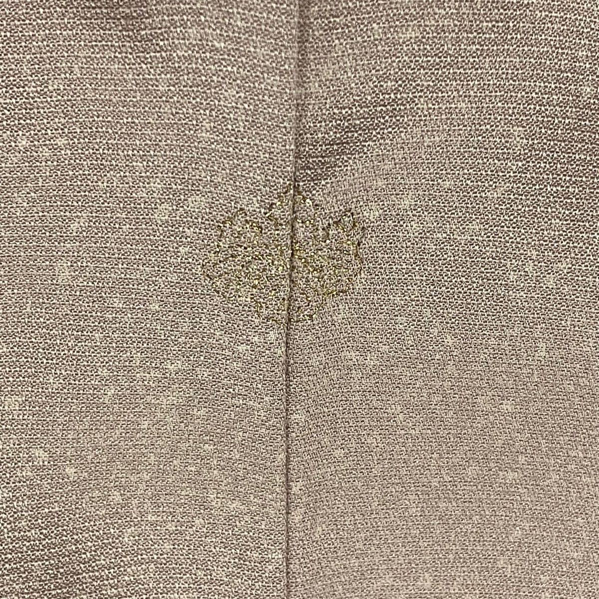  訪問着 身丈154 cm 裄丈64.5 M 袷 短冊 草花 金糸 金彩 薄小豆 正絹 秀品 一つ紋 訪問着 付け下げ 着物