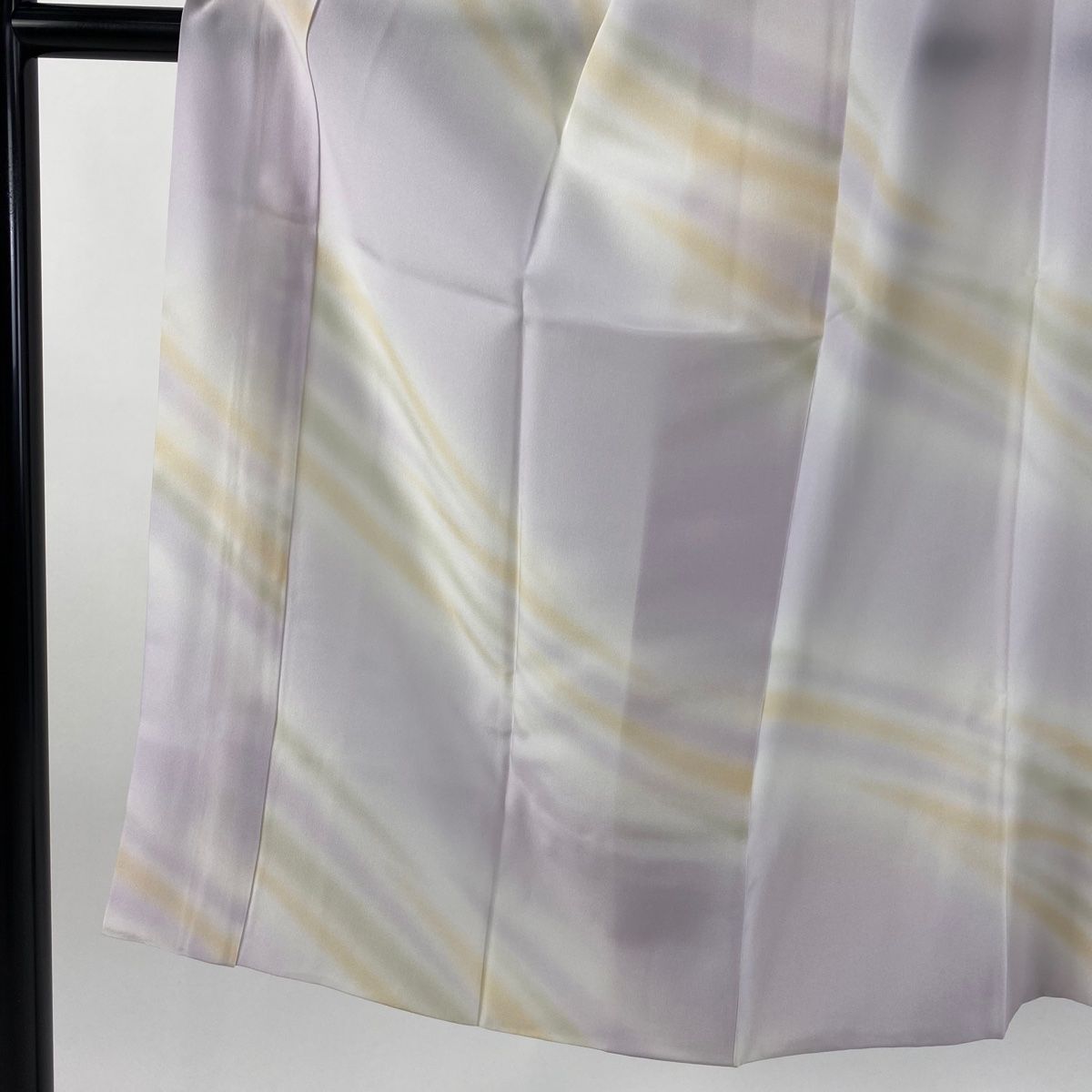 長襦袢 身丈119 5 cm 裄丈63 S 斜縞 ぼかし 薄紫 正絹 秀品